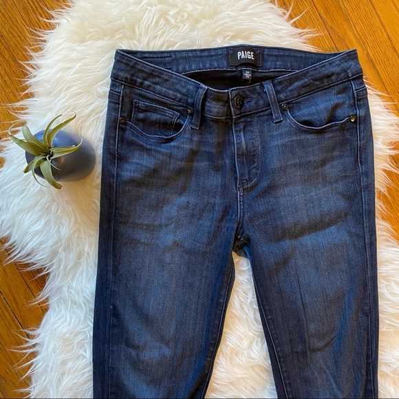 Paige | Verdugo Ankle Skinny Jeans | Dark Blue | Size 28 - Picture 2 of 11